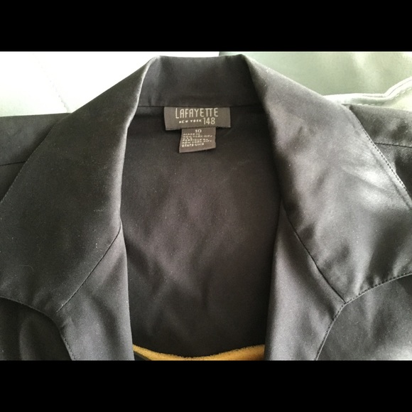 Size 10 Black cotton Blouse - Picture 2 of 5